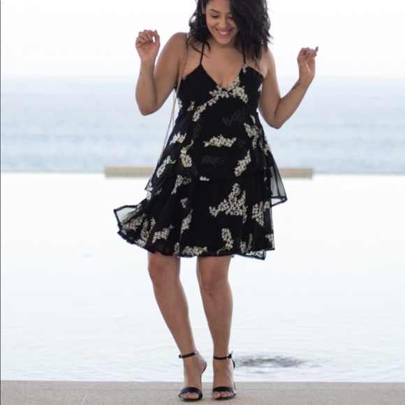 AQUA RUFFLE DRESS - Picture 2 of 7